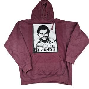 Pablo Escobar Mugshot Hoodie Purple Size L